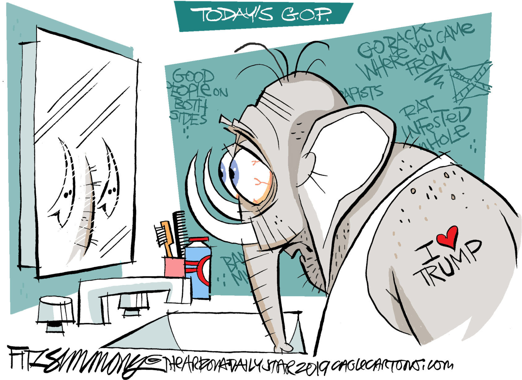 Daily Fitz Cartoon: Reflection Time